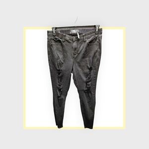 Torrid Charcoal Distressed Skinny Jeans